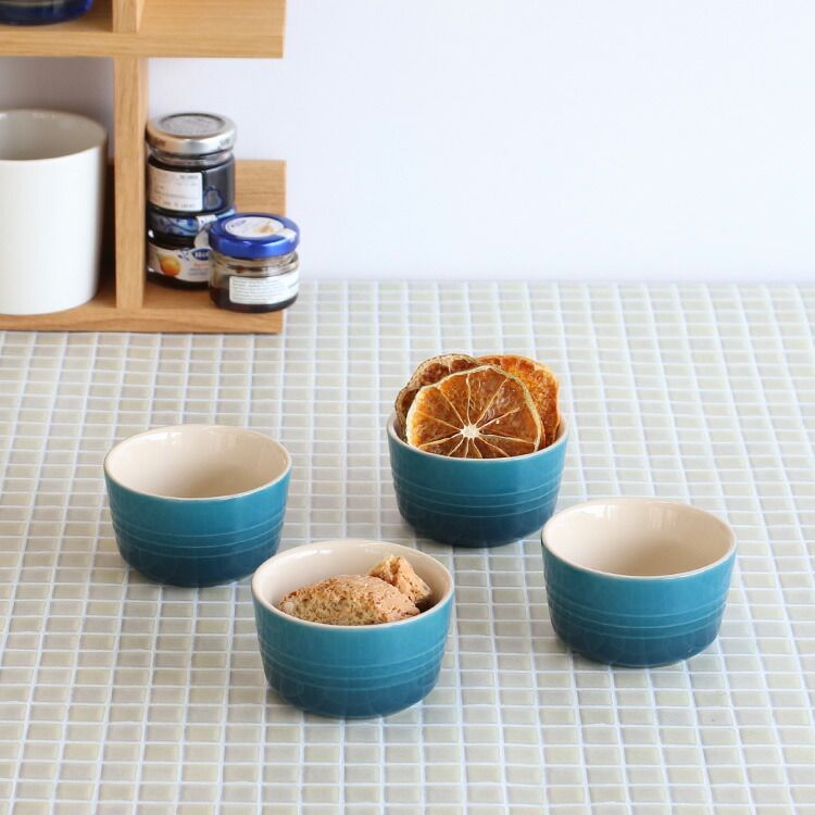 ルクルーゼ(ル・クルーゼ) ラムカン 4個セット(蓋なし) ディープティール Le Creuset ル・クルーゼ Le Creuset ラムカン ダムール 蓋付 チェリーレッド 910031-00☆★
