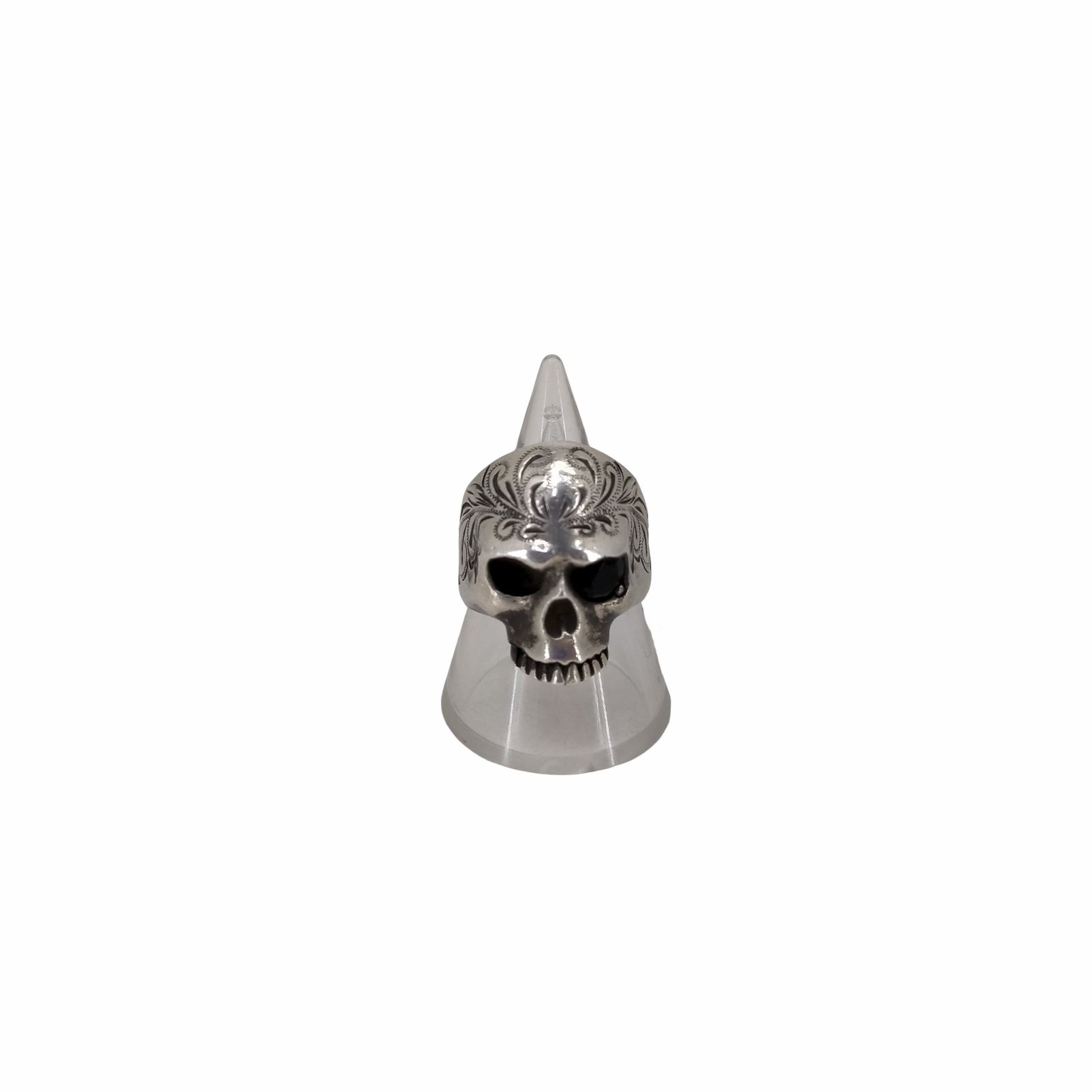 ロノ ゴッド オブ ピース Lono God of Peace SKULL RING SILVER925 オニキス メンズ 18 - メルカリ