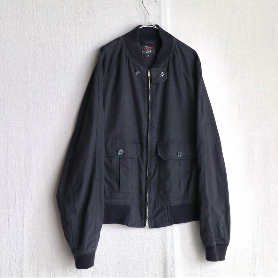 WOOLRICH WOOLEN MILLS リネン ジャケット / M ブラック ブルゾン フライト ENGINEERED GARMENTS O4-04022-9770