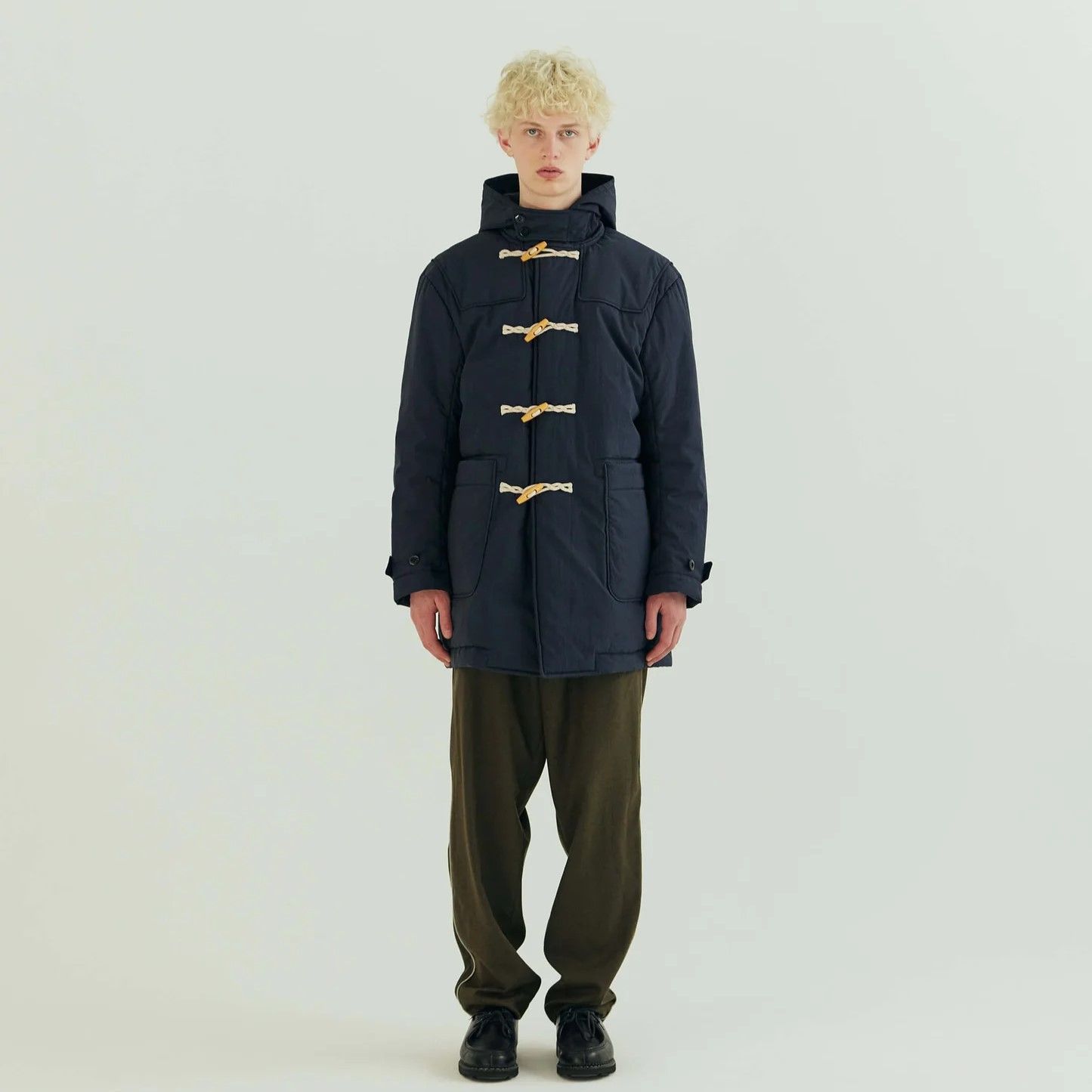 ARMY TWILL アーミーツイル COTTON NYLON DUFFEL COAT NAVY コットン