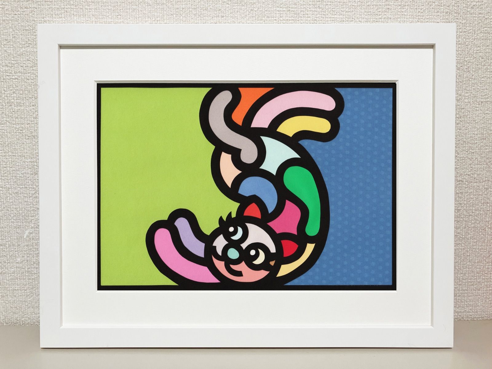 A4サイズ 184-1 Cat Alphabet - S” 2025 Original art work on paper cutting with collag