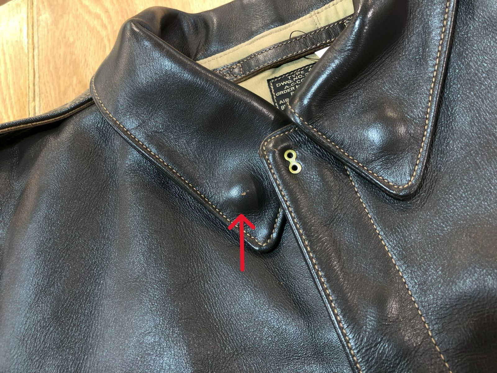 BUZZ RICKSON'S A-2 M83086 赤リブ M品番 40 バズリクソンズ A2 ホースハイド 【1円スタート】