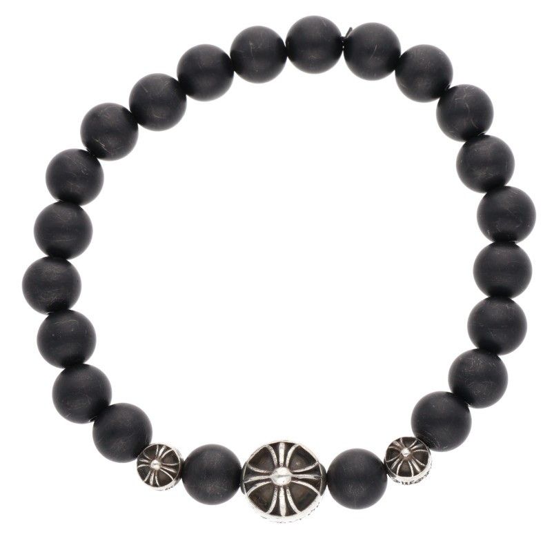 クロムハーツ 8 mm BEAD mmビーズブレス ONYX 71 mmオニキスビーズブレスレット メンズ