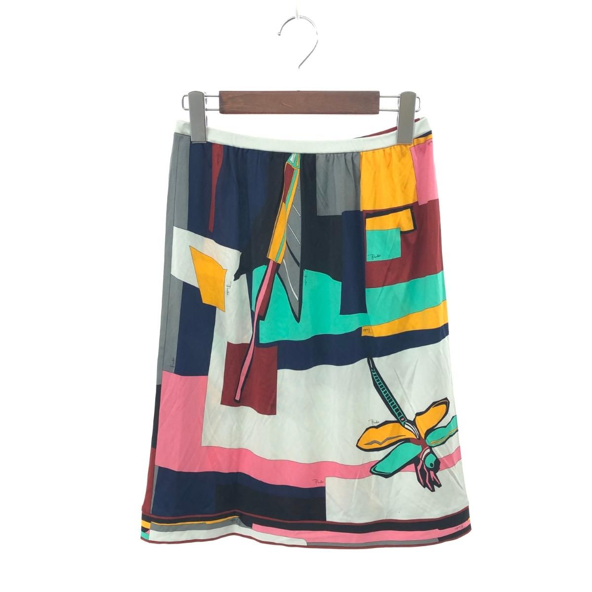 専用！　　　　　　　EMILIO PUCCI　スカート　プッチ柄 Emilio Pucci エミリオプッチ 61RV37 イタリア製 シルク