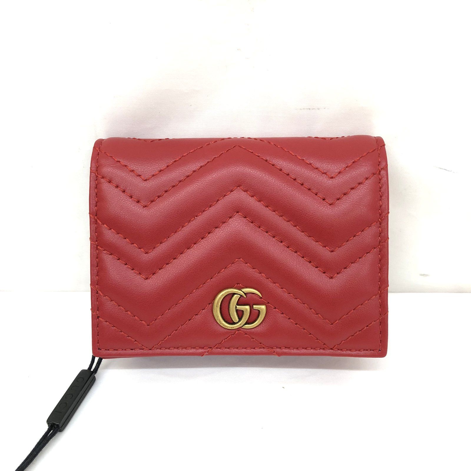 GUCCI グッチ 二つ折り財布 コンパクトウォレット GGマーモント - USED