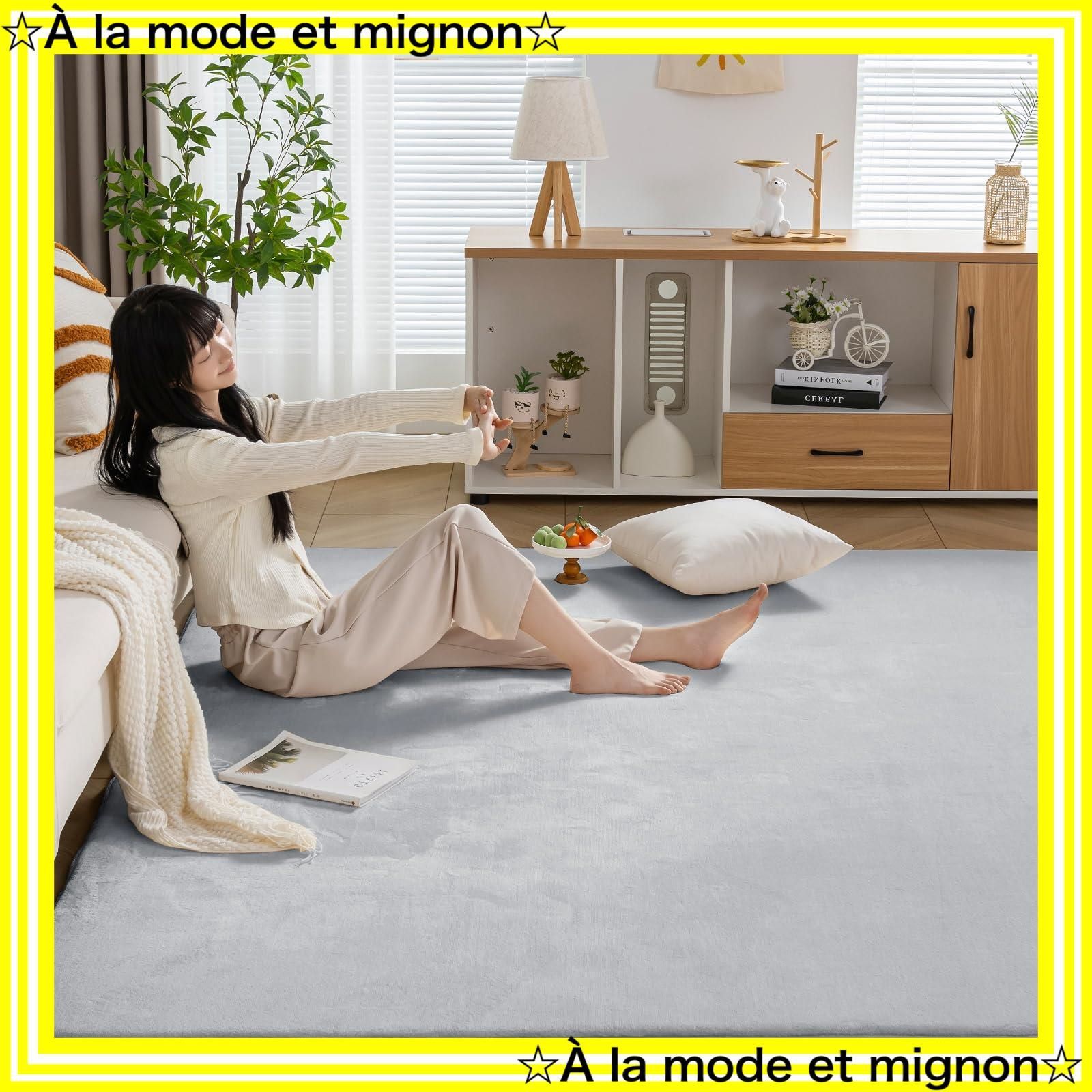 洗える　オールシーズン　ラグ　約130ｘ185cm　2畳　マイクロファイバー ｜aicomri カーペット ラグマット 2畳 ラグ 洗える 185×185cm 厚