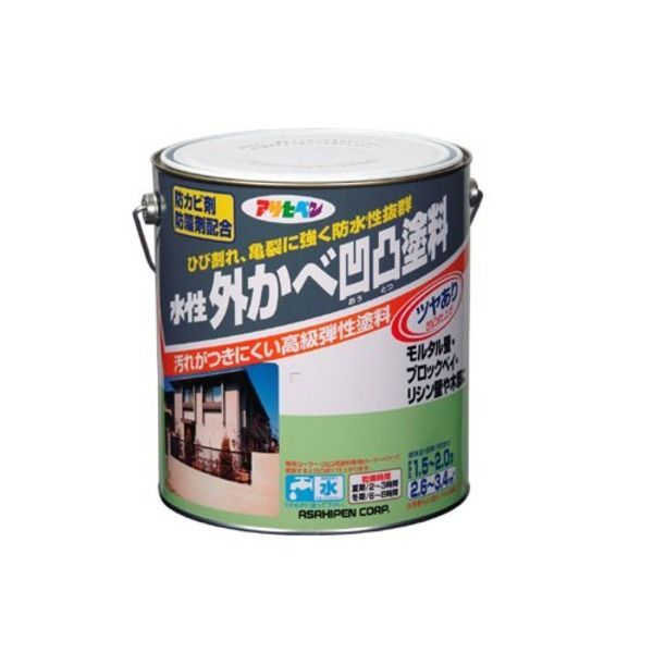 水性外かべ凹凸塗料ツヤあり ベージュ 3L 代引不可
