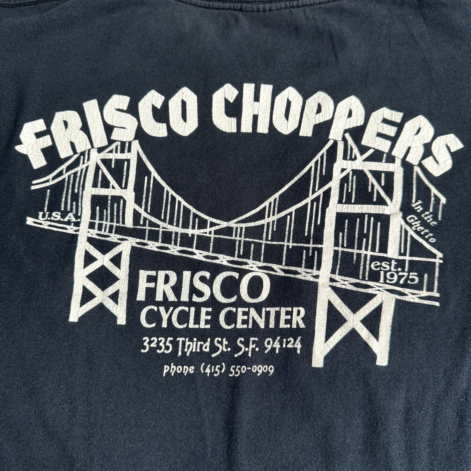 90s Frisco Choppers Flame Sleeve 長袖Tシャツ Lサイズ フリスコ 