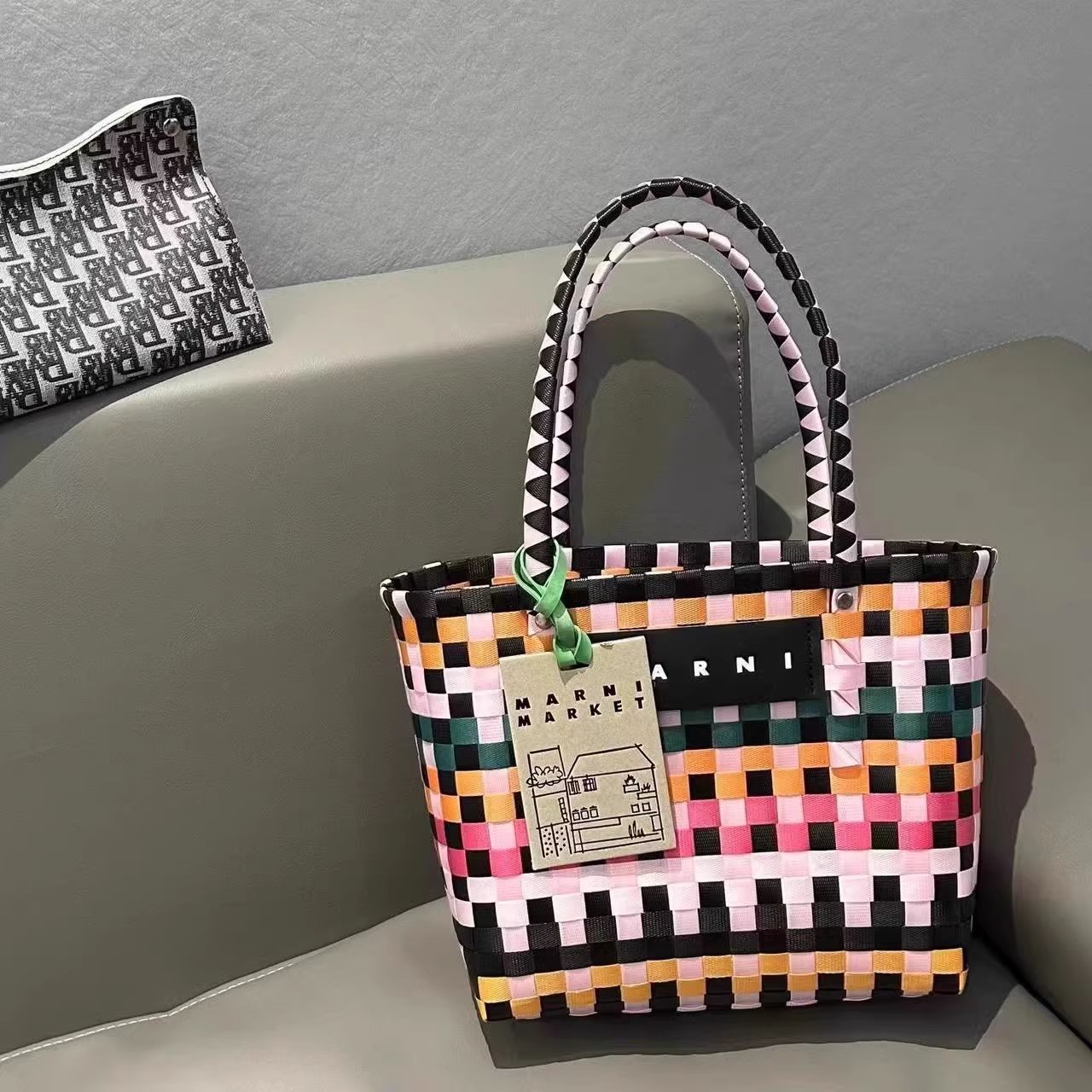 MARNI マルニ かごバッグ ピクニックバック ストーンホワイト - メルカリ 