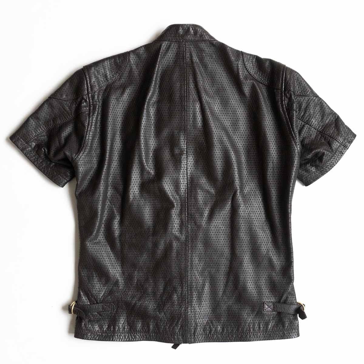 美品】KADOYA【パンチング ショートスリーブ シングルライダース 