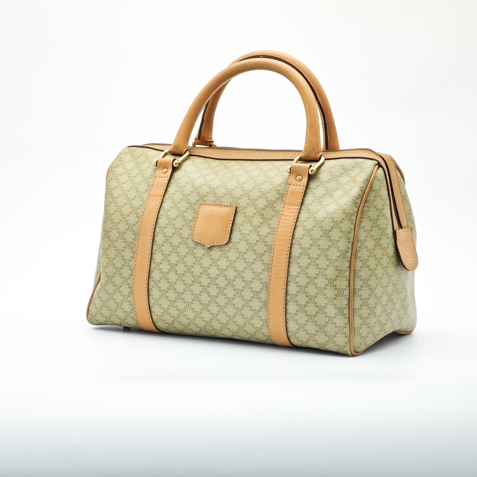 CELINE セリーヌ マカダム ミニボストン ブラウン ベージュ