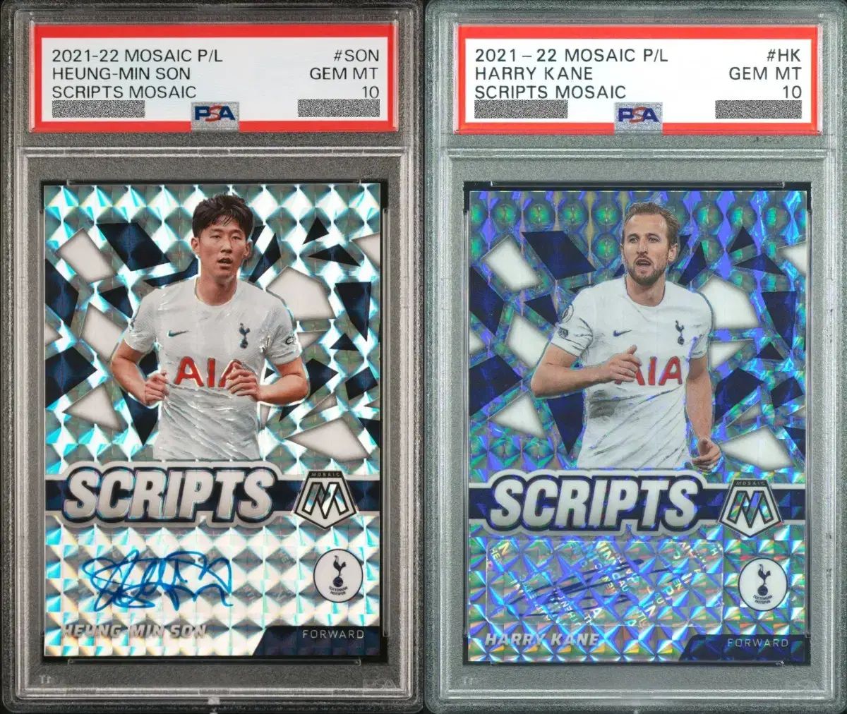 ソン フンミン|ハリー ケイン オートカード 直筆ステッカー PSA10 販売