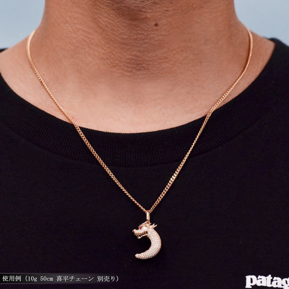 メンズ ネックレス トップ ペンダント ピンクゴールドk18 ダイヤモンド