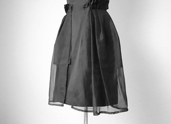 良品 noir kei ninomiya ◇ ノースリーブ チュールドレス 黒 XS