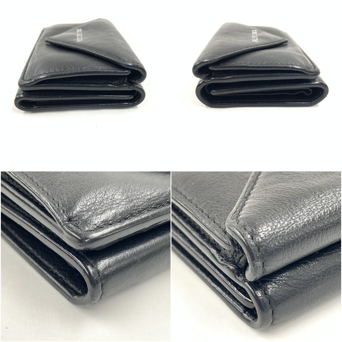 〇〇BALENCIAGA バレンシアガ ペーパー ミニ ウォレット 三つ折り短  