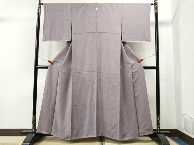 平和屋着物○上質な色無地 愛花地紋 梅鼠色 鈴乃屋扱い 正絹 逸品 未