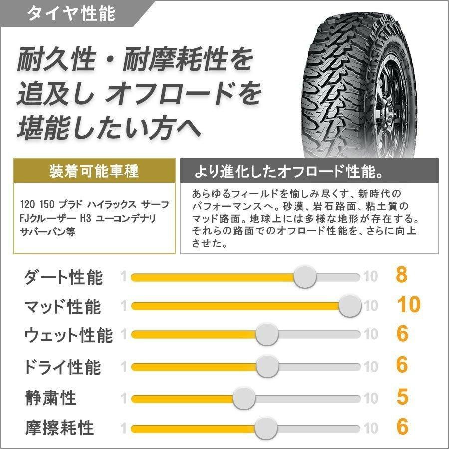 プラド ハイラックス FJ H3 タイヤホイールセット 17インチ Balano YOKOHAMA ジオランダー MT 265/65R17  265/70R17 285/70R17 - メルカリ