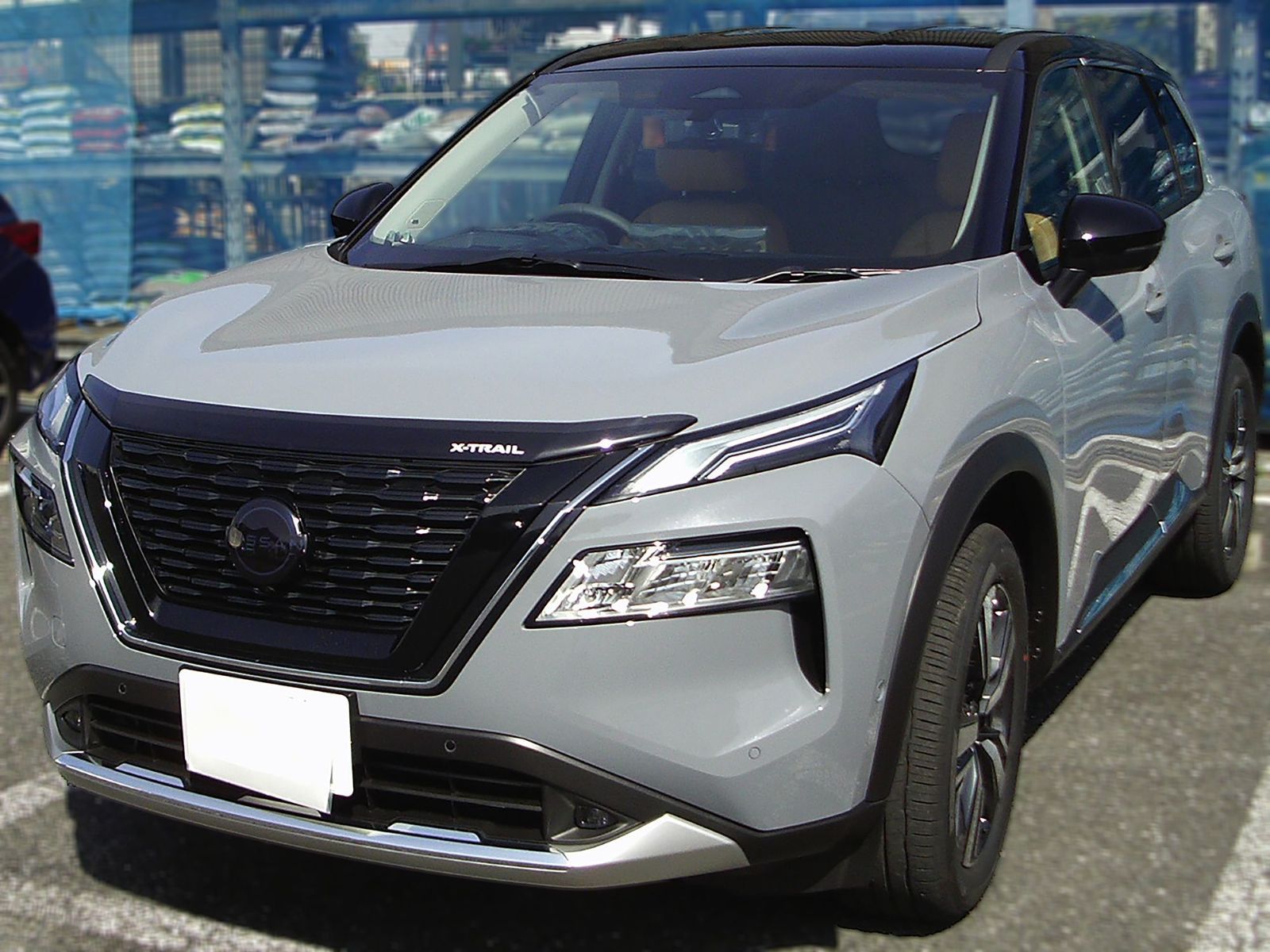 Tint+再利用Ok エンブレム スモークフィルム 新型エクストレイル T33 (スモーク20％) t33