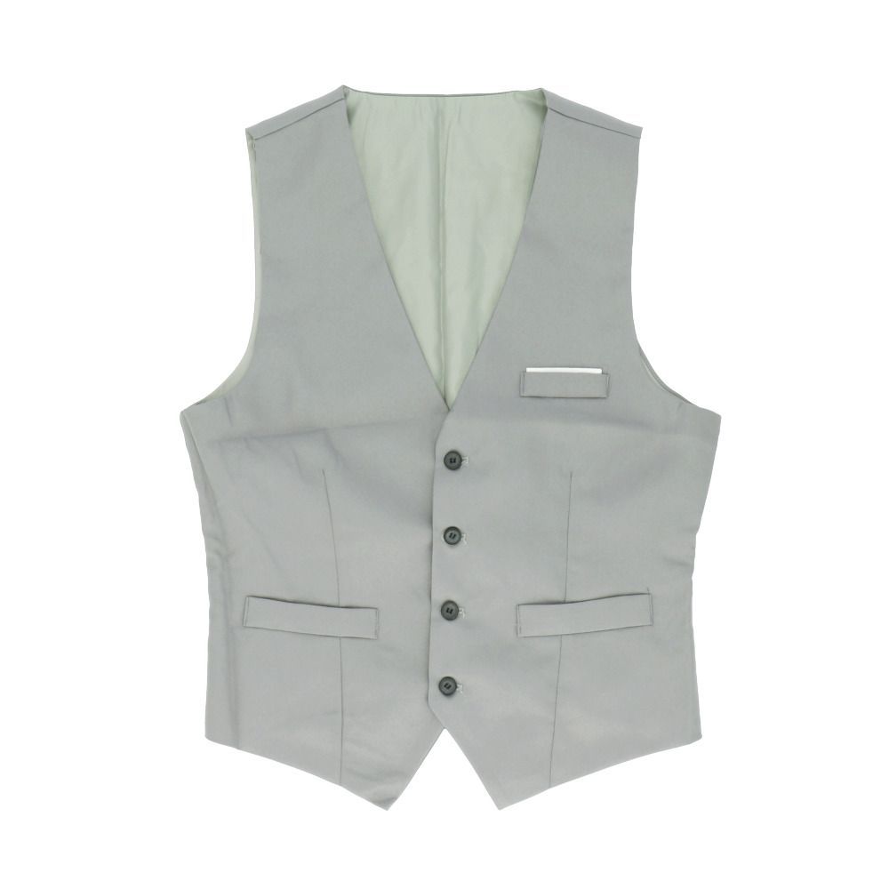 ☆ グレー ☆ 3XLサイズ ☆ ベスト 4ボタン pmymj420 フォーマル