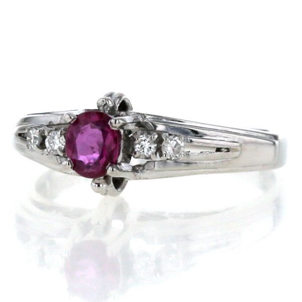 Pt900 プラチナ リング ルビー 0.30ct ダイヤモンド 0.06ct Pt900 プラチナ リング ルビー 0.30ct ダイヤモンド 0.06ct