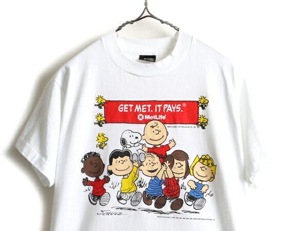 デッドストック 90s USA製 ■ スヌーピー オフィシャル キャラクター プTシャツ/カットソー(半袖/袖なし)