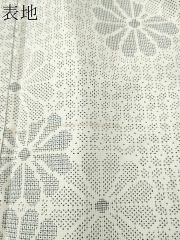 ☆平和島様☆専用出品商品です！ 平和屋着物○本場大島紬 白大島 7マルキ 吉祥菊文 正絹 逸品