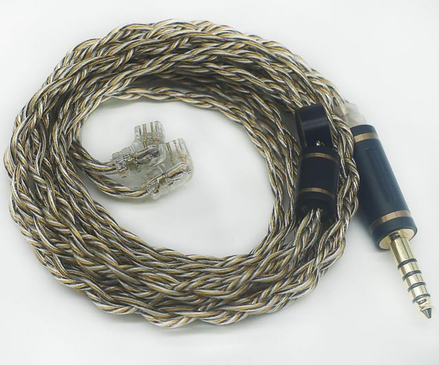 JSHiFi-Jupiter QDC4.4mmリケーブル 4芯金メッキと銀メッキとグラフェン線材 4.4mmイヤホンアップグレードケーブル 中華QDCイヤフォン交換ケーブル QDC4.4mm