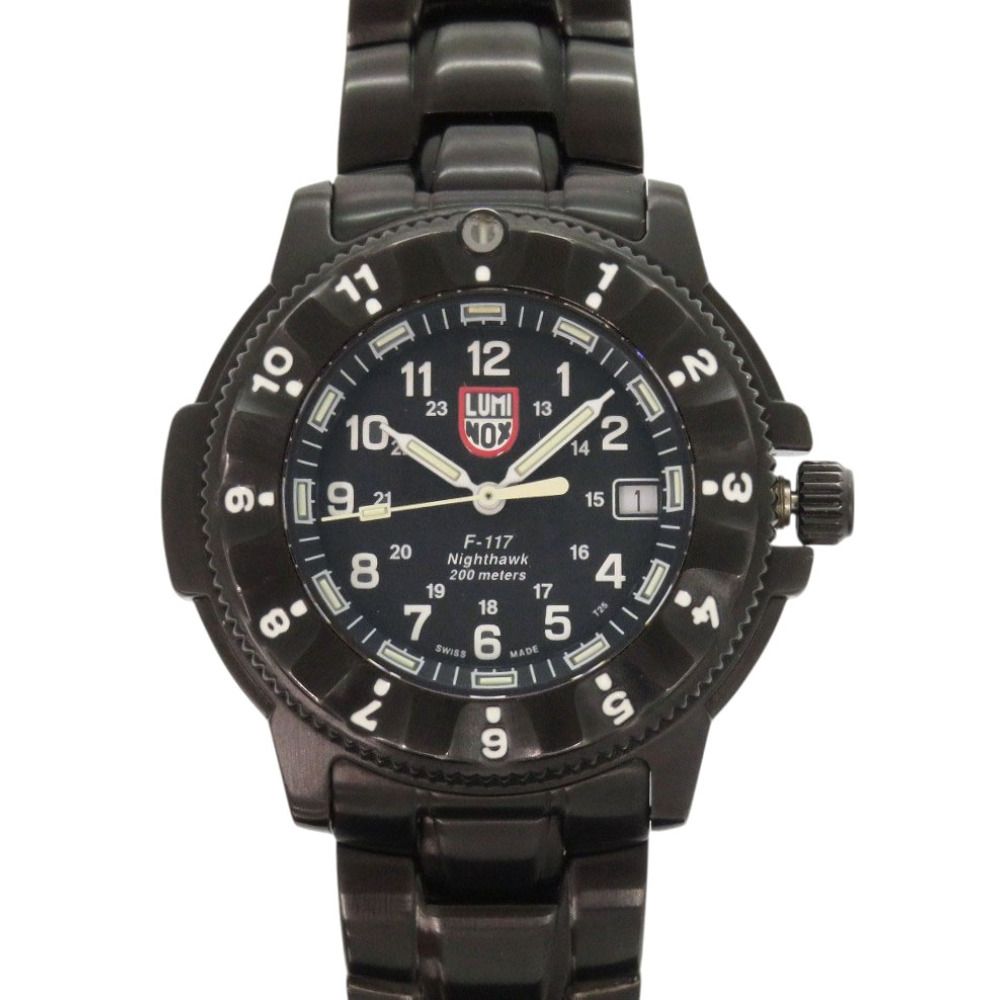 ルミノックス ナイトホーク F-117 3400-200 ブラック SS クオーツ 腕時計 黒文字盤 0037 LUMINOX