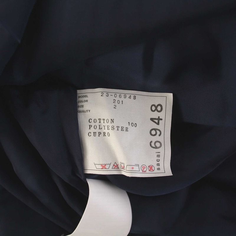 サカイ sacai 23AW Polka Dot Cotton Jersey Satin Dress コンビドレス  