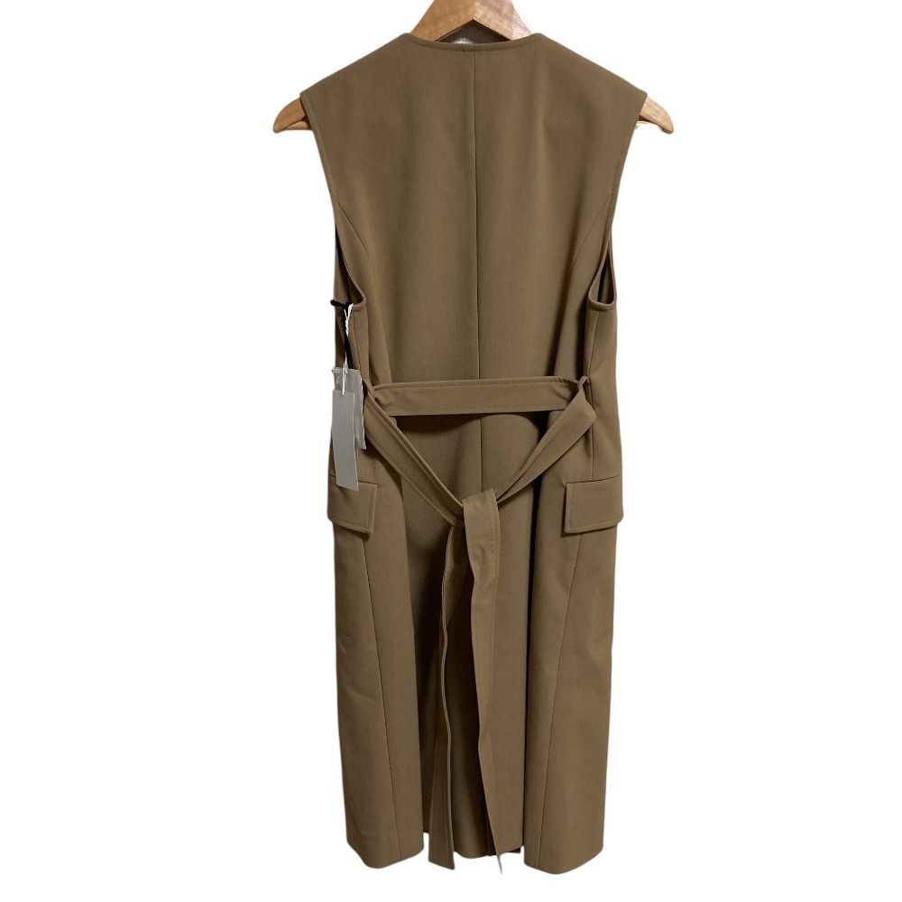 ♥ 23AW Diagram ダイアグラム グレースコンチネンタル ノーカラーロングジレ ベスト 0323357053 サイズ36 キャメル レディース 古着