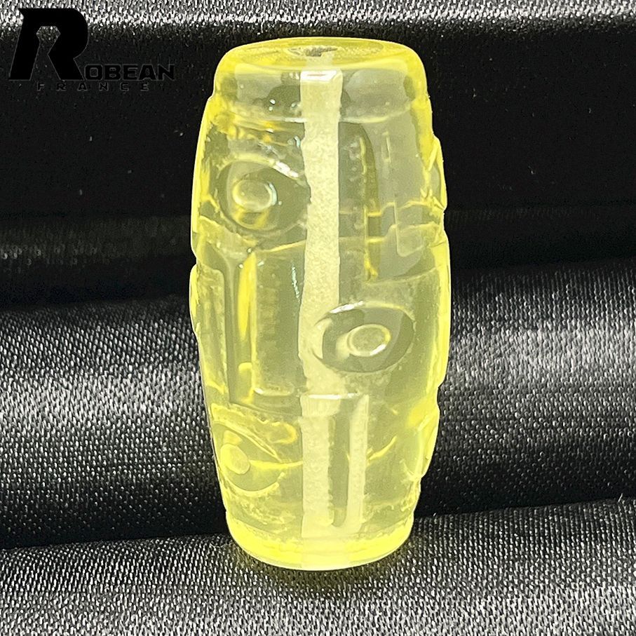 在庫切れ 逸品 EU製 定価5万円ROBEAN・チベット天珠・シトリンファントムパワーストーン アクセサリー 天然石 金運 お守り プレゼント ギフト 貴重 約30*14.5mm 1003k512