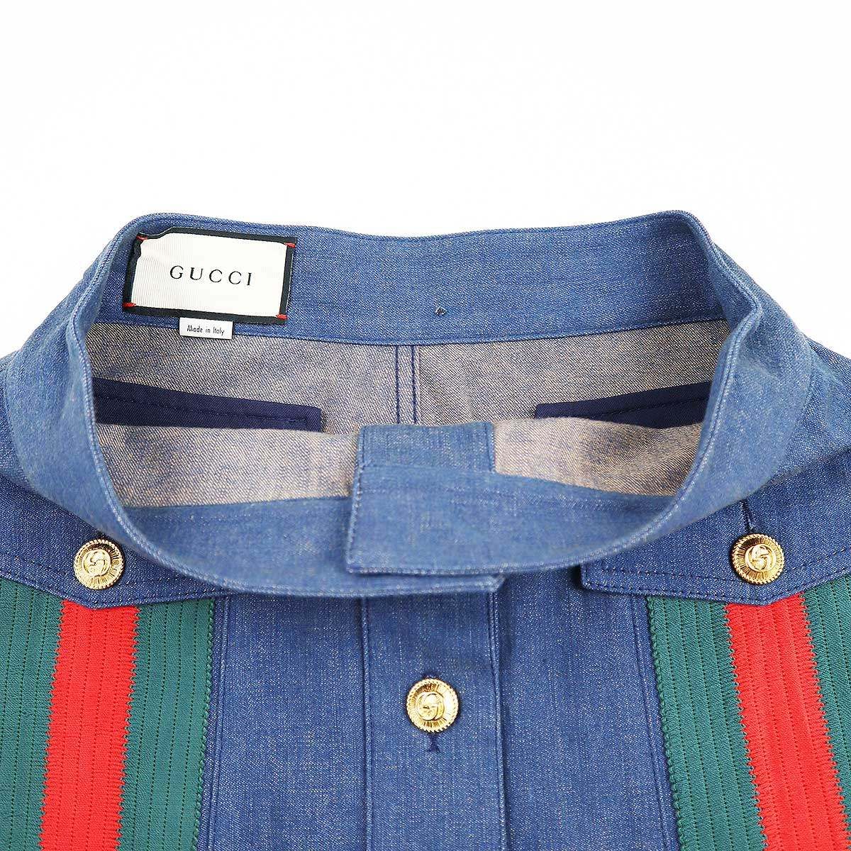 GUCCI グッチ デニムスカート GGボタン 42 美品だと思います。