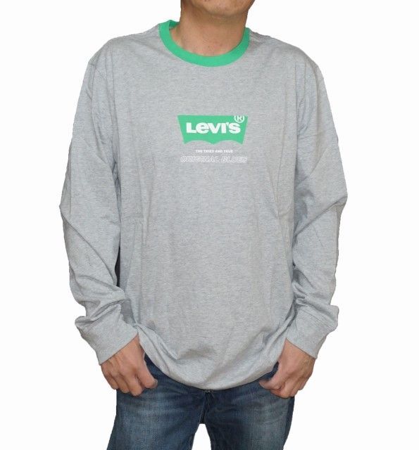 リーバイス levis 長袖Tシャツ グレー 161390108 メンズ ロゴ 春物