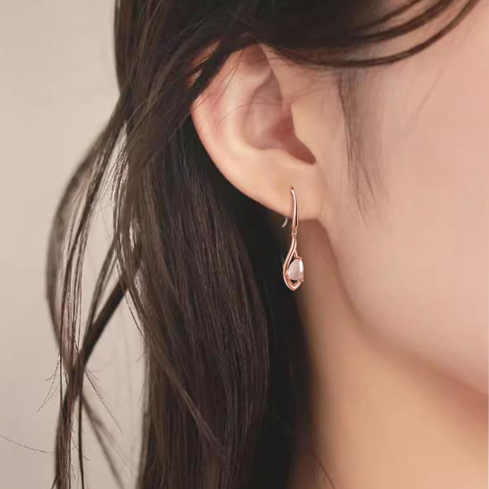 数量限定】ピンクゴールド シルバー925 フックピアス 金属アレルギー