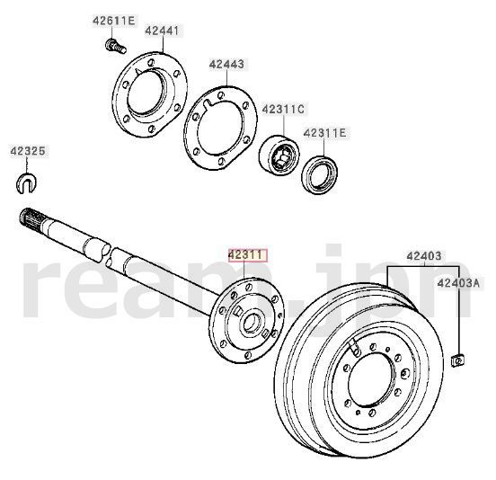 トヨタ純正 80 ランドクルーザー リヤ アクスルシャフト ドライブシャフト 左右共通 リア LAND CRUISER LX450 SHAFT REAR AXLE JDM