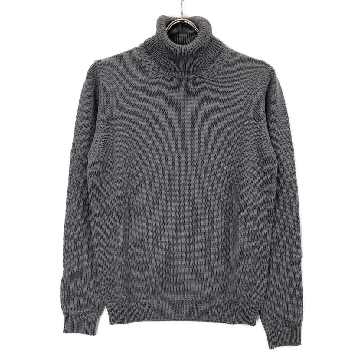 ROBERTO COLLINA ロベルトコリーナ RB02003 ｸﾞﾚｰ ﾒﾘﾉｳｰﾙ ﾛﾝｸﾞｽﾘｰﾌﾞ ﾀｰﾄﾙﾈｯｸﾆｯﾄﾌﾟﾙｵｰﾊﾞｰ 48