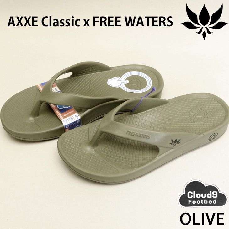 AXXE Classic x WATERS 2025 Cloud 9 Ultra サンダル 新色 3 color アックスクラシック×フリーウォータース コラボ ビーチサンダル