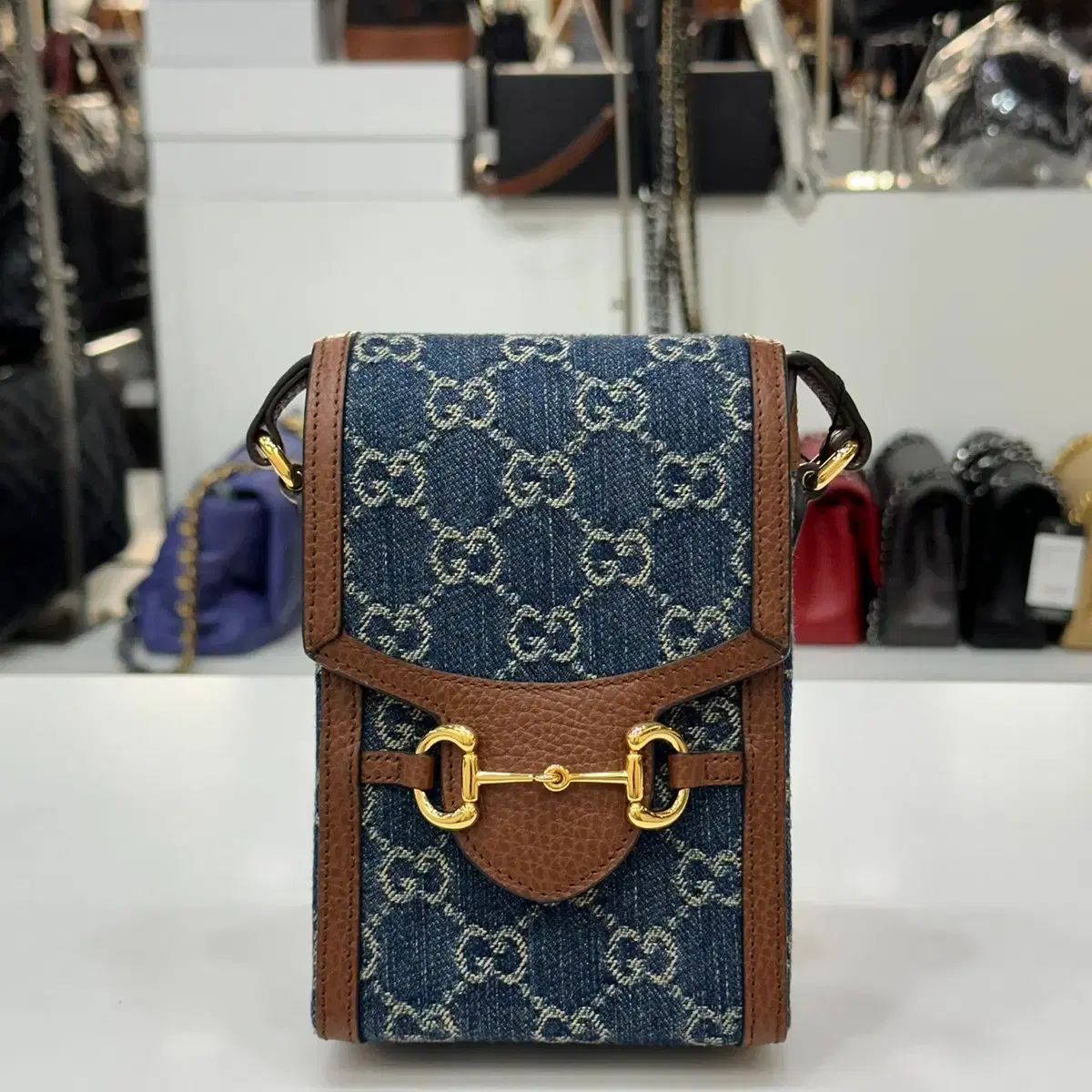 GUCCI グッチ ホースビット 1955 デニム クロスバッグ 625615