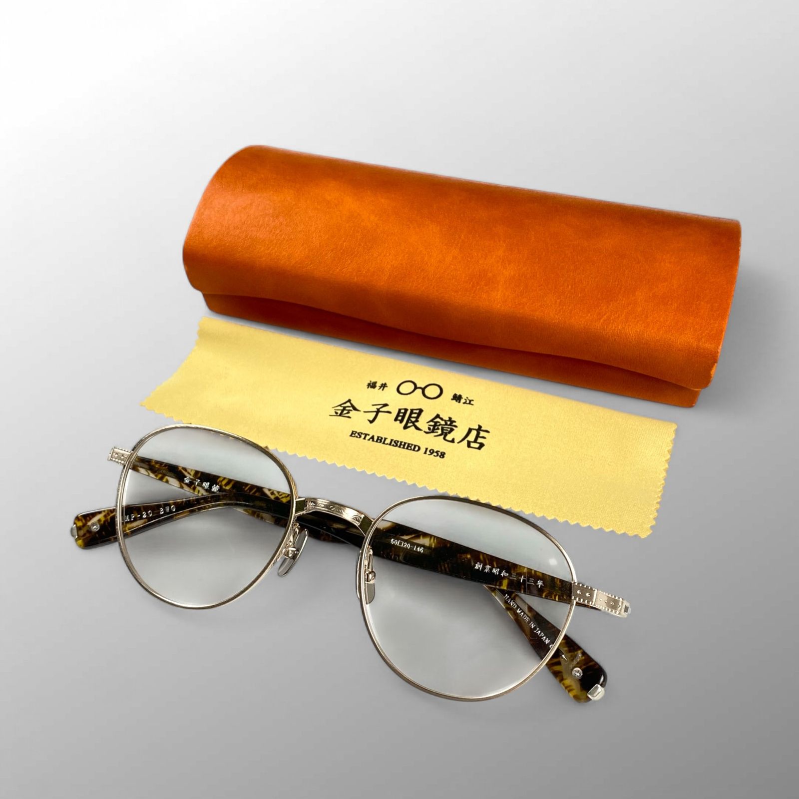 極美品】 金子眼鏡 最上位Premiumライン / KMP-20 シルバーコンビ 眼鏡