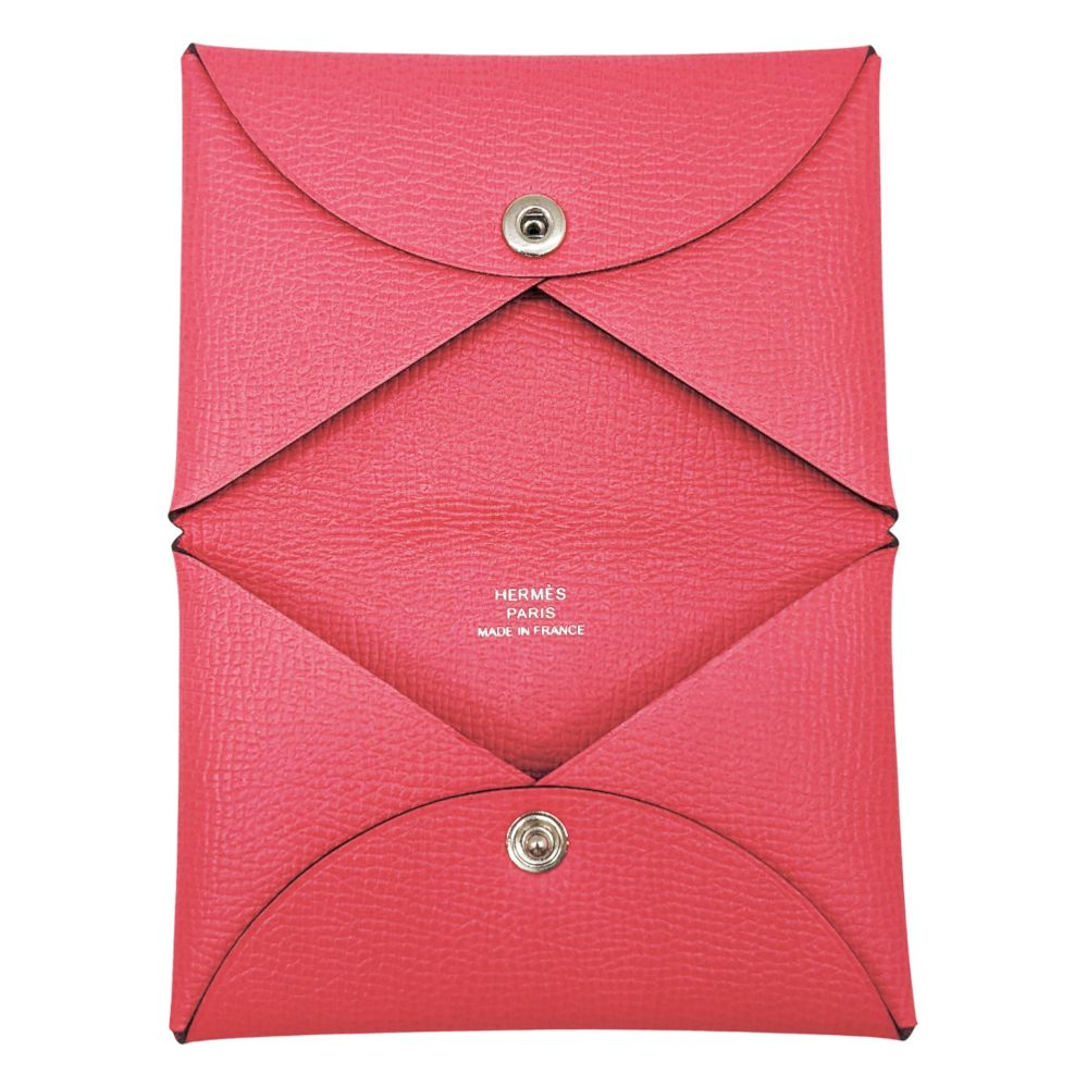 美品 エルメス カルヴィ デュオ エプソン ローズアザレ B刻印 箱 HERMES エルメス カルヴィ エプソン ローズアザレ B刻印 2023年