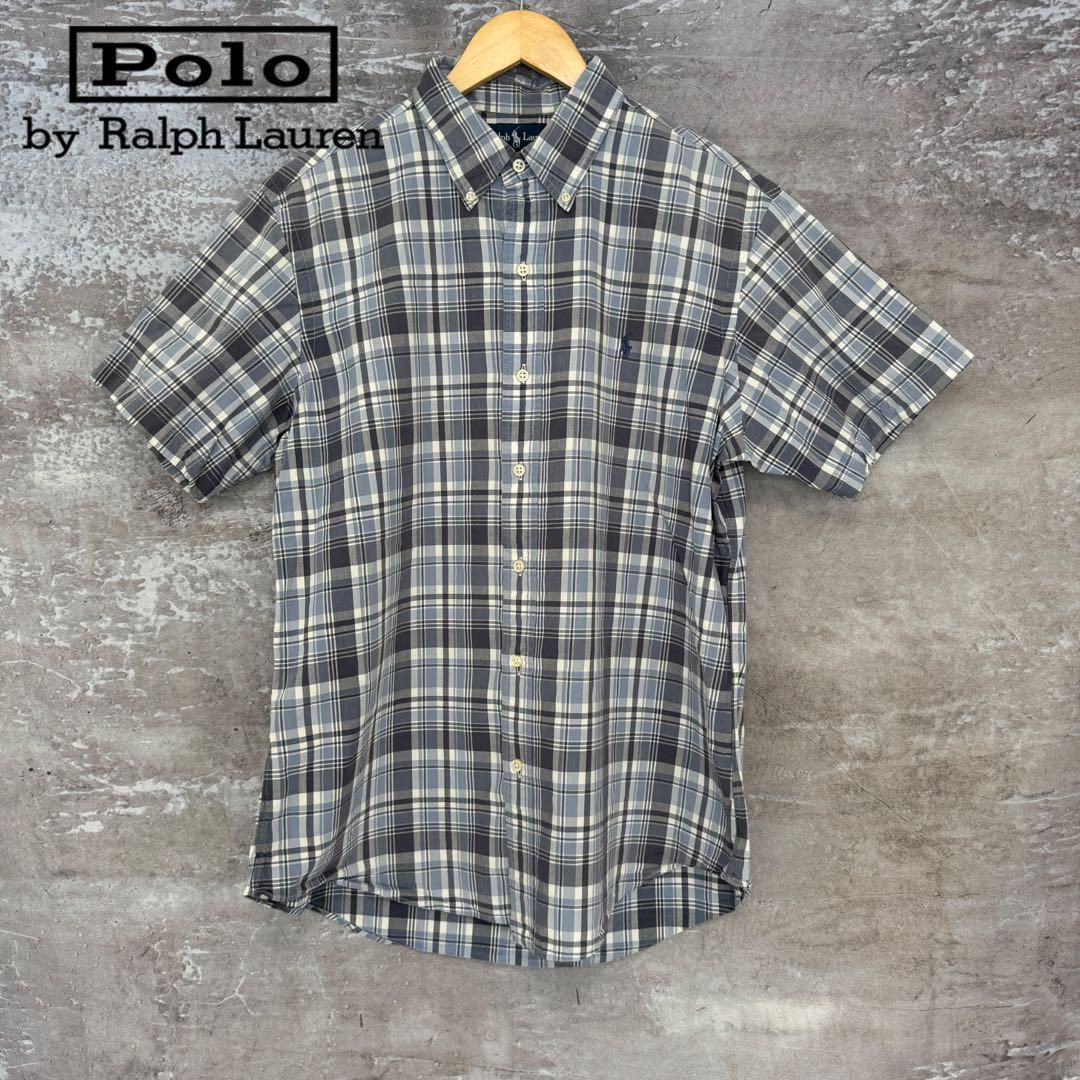 RRL 半袖シャツ　チェック RRL◇半袖シャツ/L/コットン/マルチカラー/チェック/90s