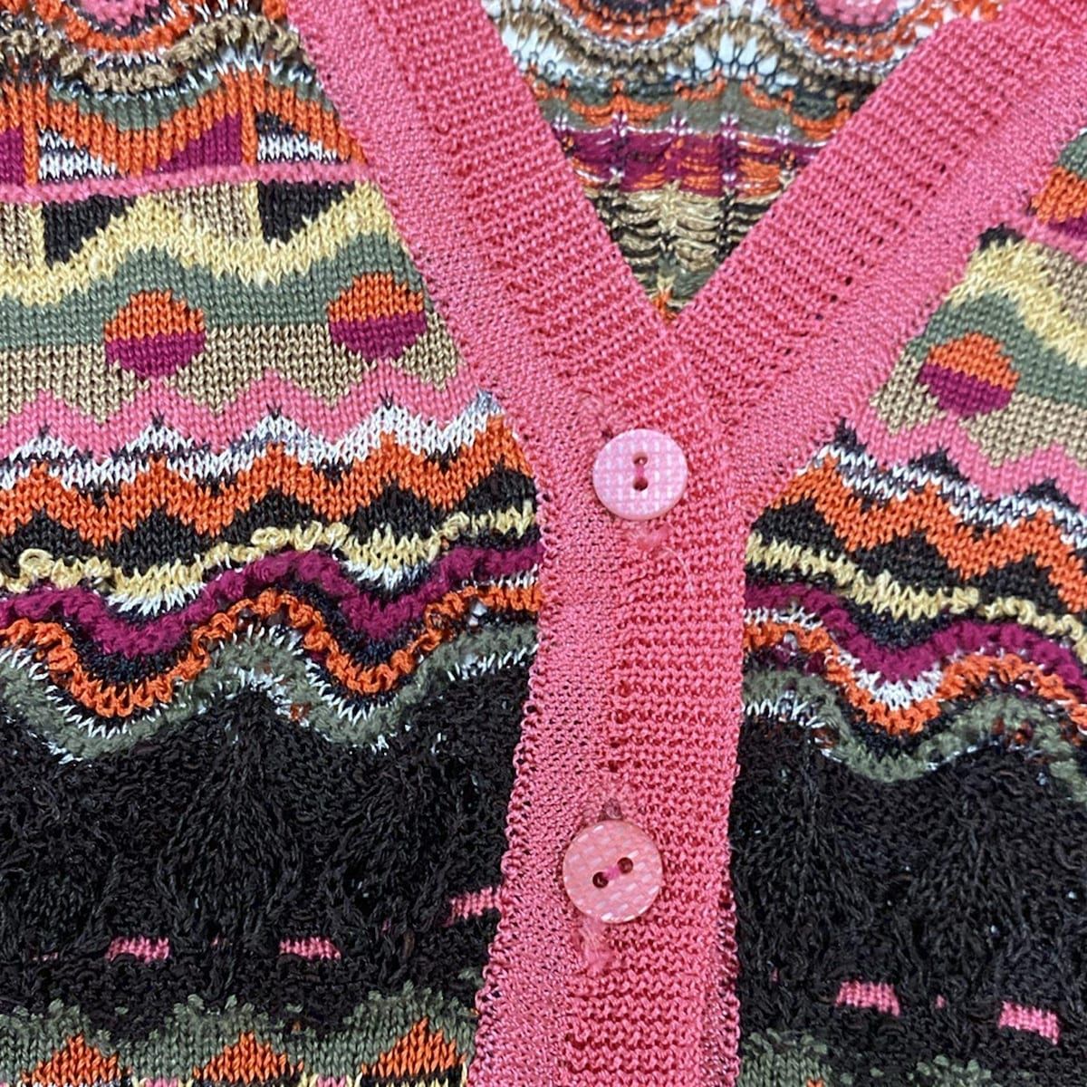 MISSONI(ミッソーニ) カーディガン サイズ42美品 - ピンク