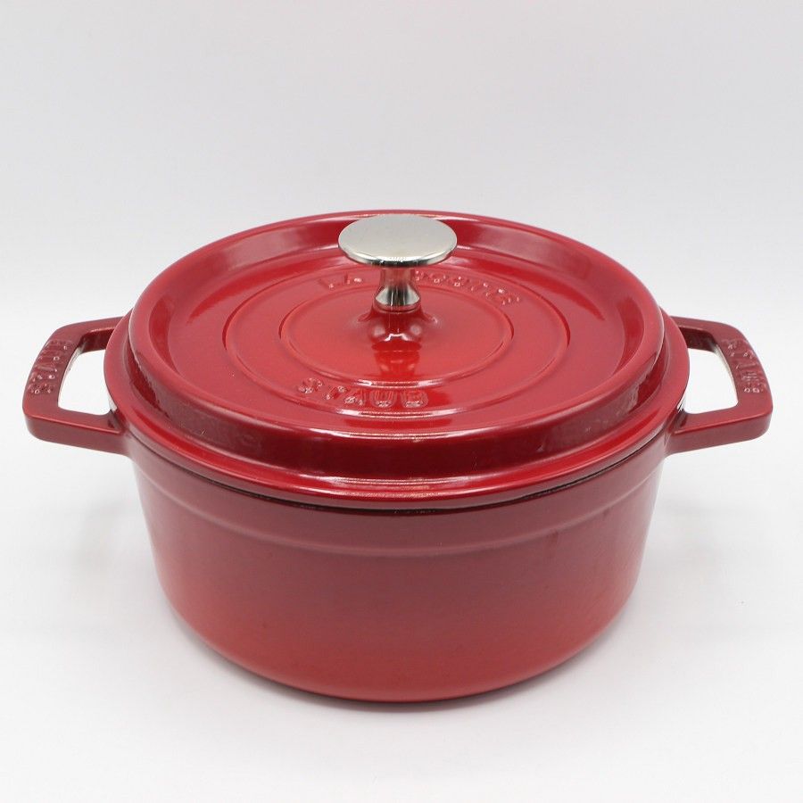 ストウブ ピコ ココット ラウンド 18cm チェリーレッド ホーロー 両手鍋 STAUB 本体
