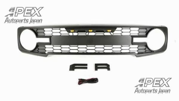 フォード ブロンコ 6代目 2021年- LED付き フロントグリル グリル FORDロゴ付き フロントガーニッシュ 外装カスタム