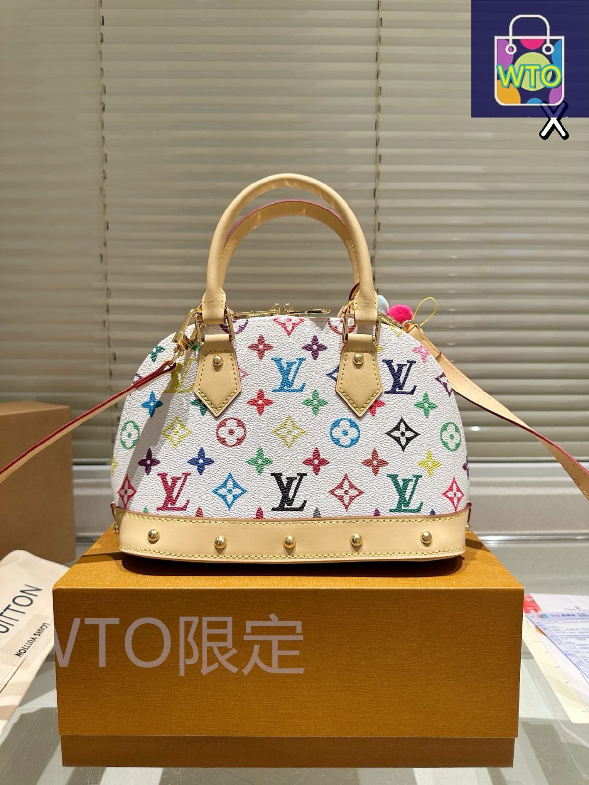 【ヴィンテージ】Rank:B☆Louis Vuitton アルマ BB トートバッグ 今日特価】LV x Takashi Murakami Alma BB Epi Leather Bag ルイ