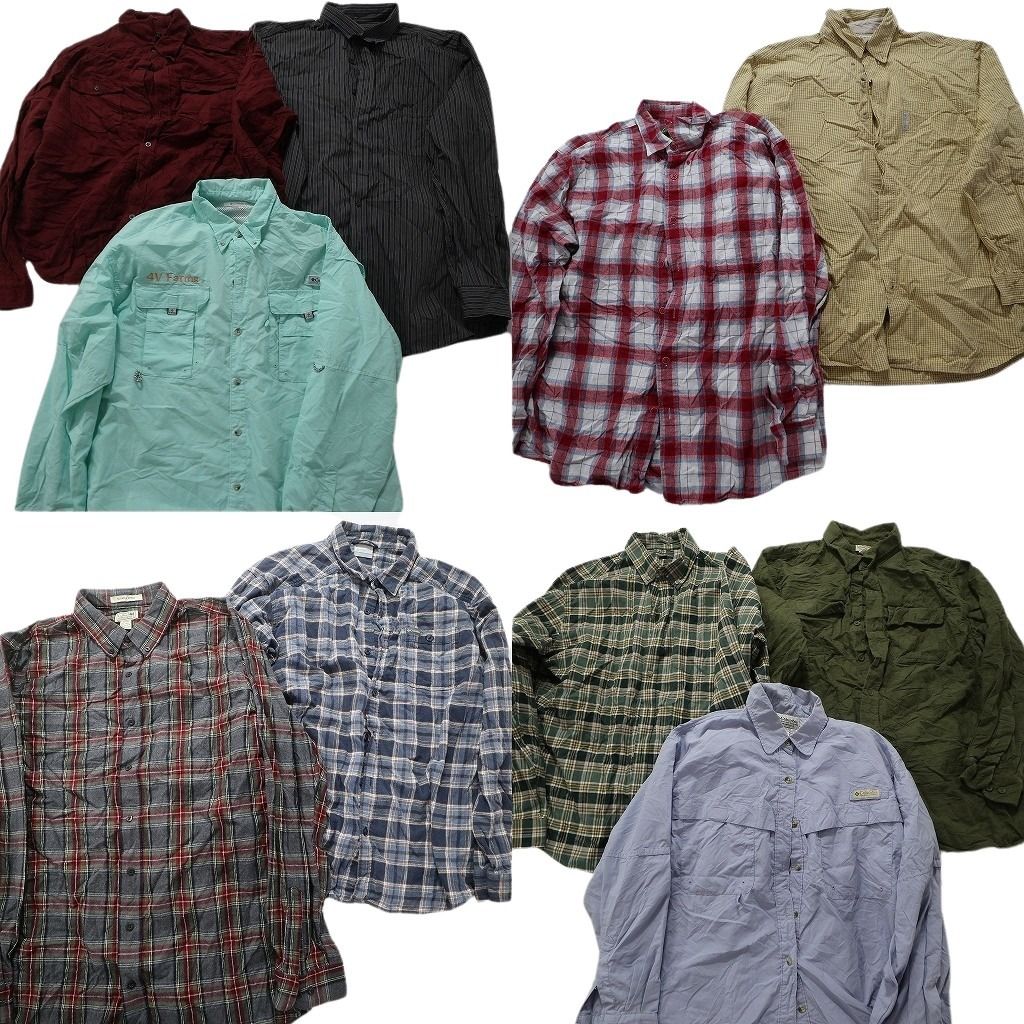 古着卸 まとめ売り アウトドアブランドMIX 長袖シャツ 10枚セット  