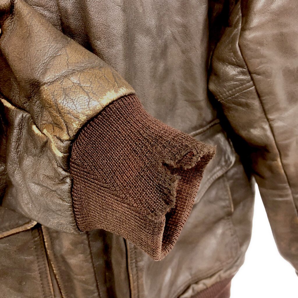 エルエルビーン　７０年代　USA製　レザージャケット　本革　ダークブラウン　美品 70年代 USA製 L.L.Bean エルエルビーン G-1 レザージャケット