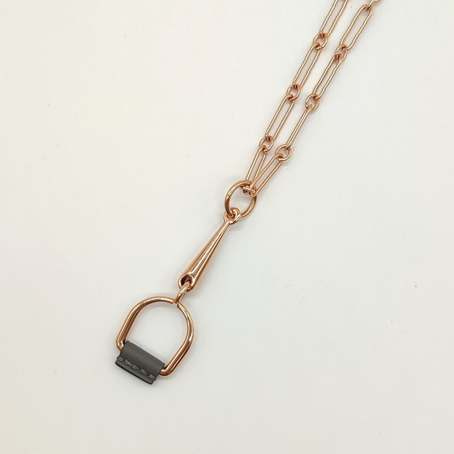未使用級】HERMES エルメス エリタージュ エケストルPM ネックレス 