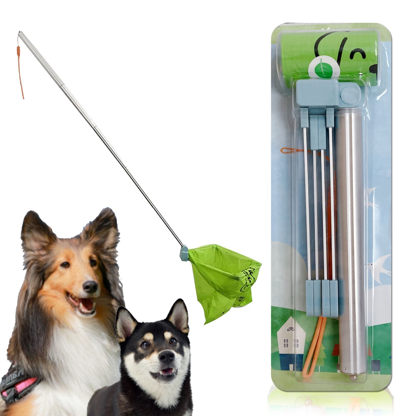 犬用フンキャッチャー 片手で簡単取れる 折り畳み式 大型犬/中型犬 