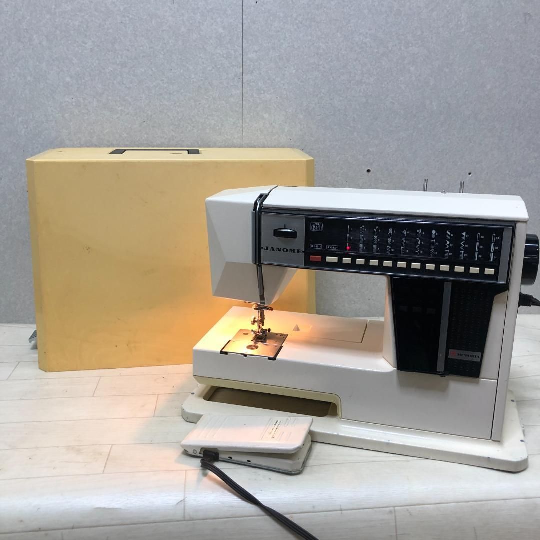 送料無料 JANOME ジャノメ MEMORIA メモリア コンピューターミシン フットペダル付き MODEL 5002 動作 済 品 現状品 88253-1-003